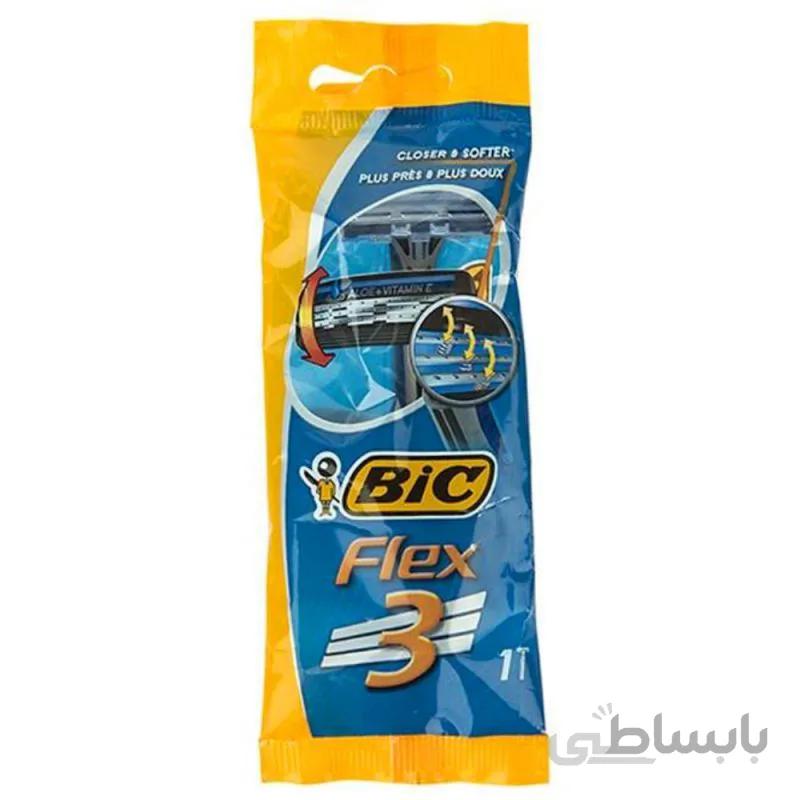 تیغ اصلاح 3 تیغه بیک مدل Flex 3 بسته 1 عددی ا Bic Flex 3 Razor Pack of 1