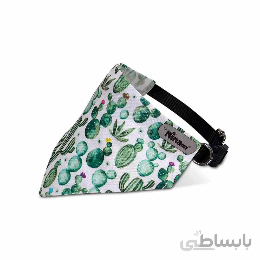 قلاده دستمال گردن گربه نیناپت مدل کاکتوس ا Ninapet Collar & Scarf For Cats Cactus Model