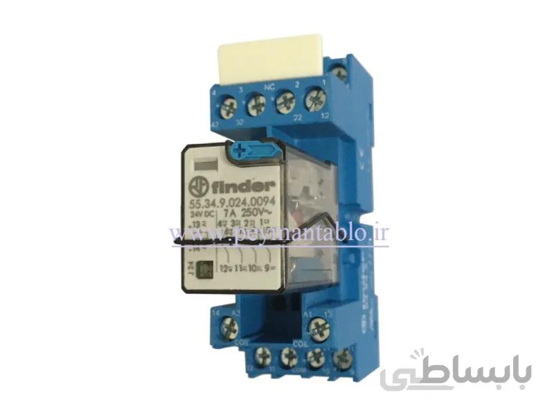 رله فیندر 24 ولت DC چهار کنتاکت (Finder(55.34