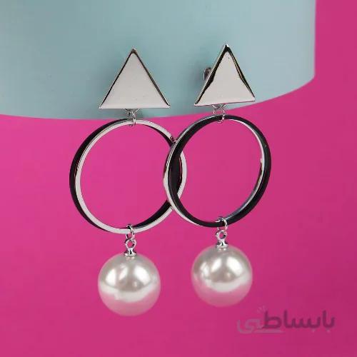 گوشواره آویز تک مروارید