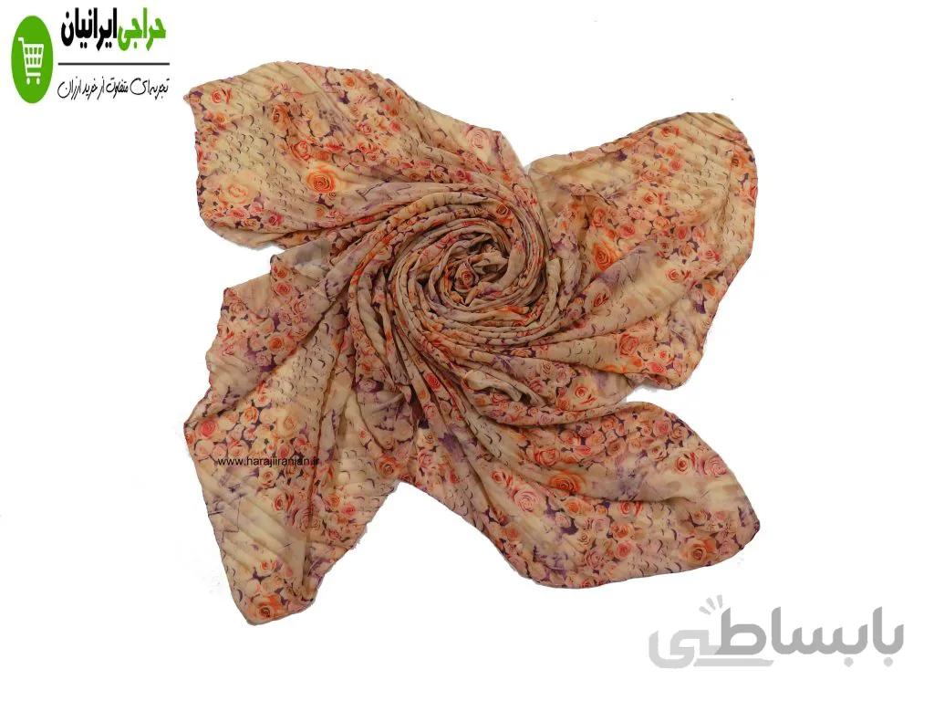 روسری کرپ حریر پلیسه کد 120