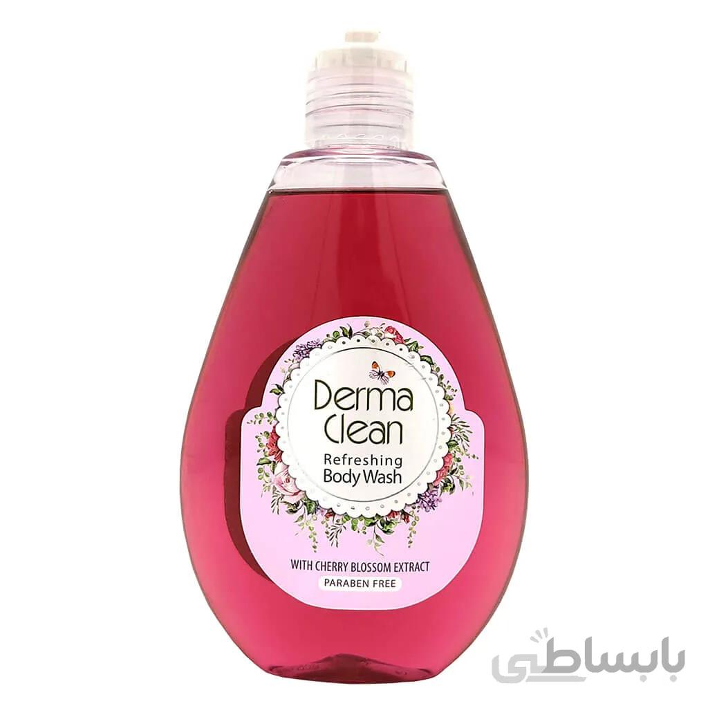 شامپو بدن خوشبو کننده و ضد تعریق با عصاره شکوفه گیلاس 300 میل درماکلین ا Derma Clean Cherry Blossom Extract Refreshing Body Wash 300ml