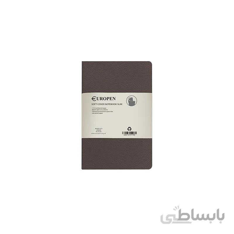 دفتر یوروپن مدل NOTEBOOK SOFTCOVER SLIM قهوه ای پاستیلی
