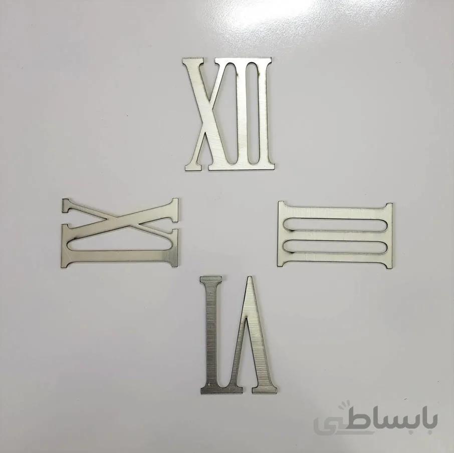 چهار عدد اصلی ساعت یونانی بزرگ (نقره ای)