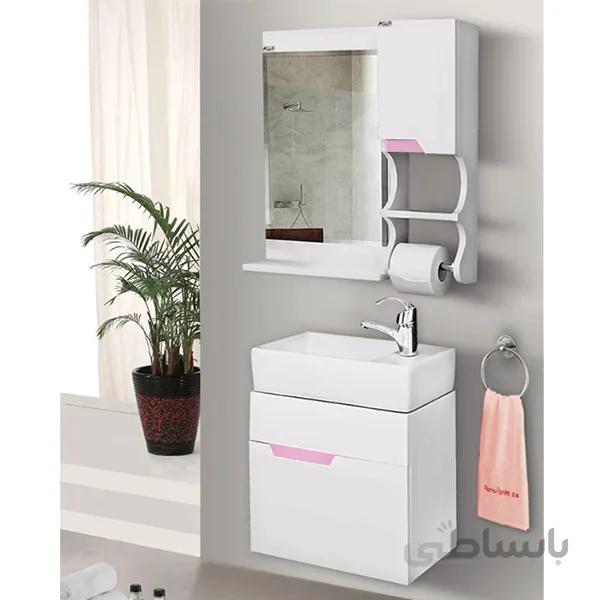 ست کابینت و روشویی مدل S_Andreh به همراه آینه باکس