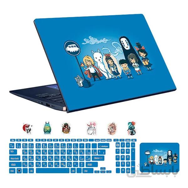 اسکین لپ تاپ طرح Anime کد ۰۶به همراه استیکر کیبورد
