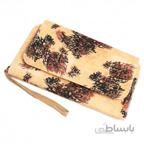 کیف کلاچ درب دار مخمل خط