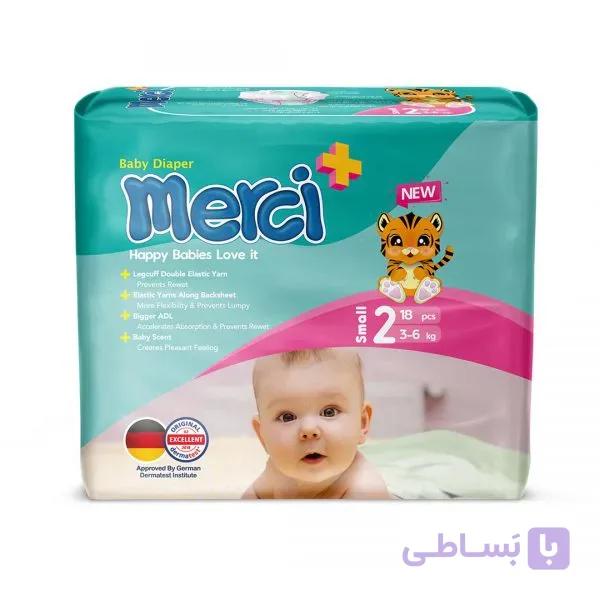 پوشک بچه سایز 2 (18 عددی) plus مرسی