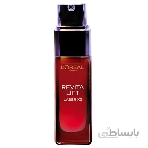 سرم ضد چروک لورآل مدل Revitalift Laser X3 حجم 30 ميلي ليتر ا Loreal Revitalift Laser X3 Anti Ageing Serum 30ml