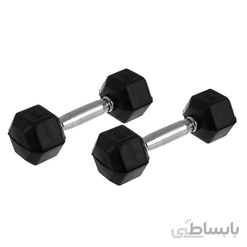 دمبل شش ضلعی مشکی