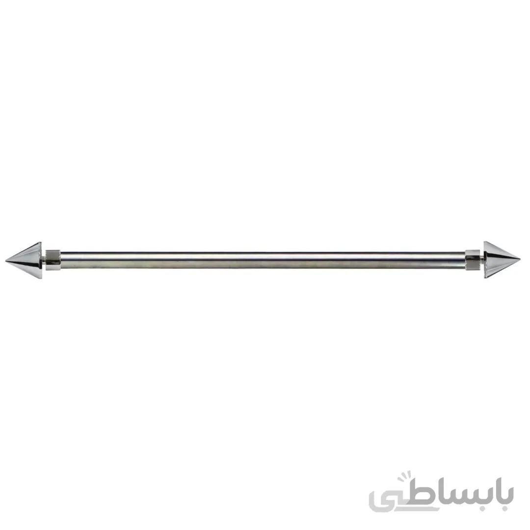 چوب پرده مدل قپه نیزه ایی طول 300 سانتیمتر - سقفی / کروم