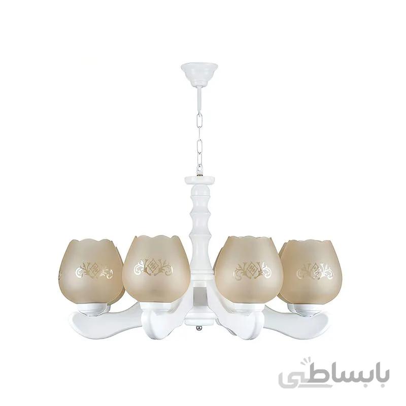 لوستر 8 شعله چشمه نور مدل G632/8-WT