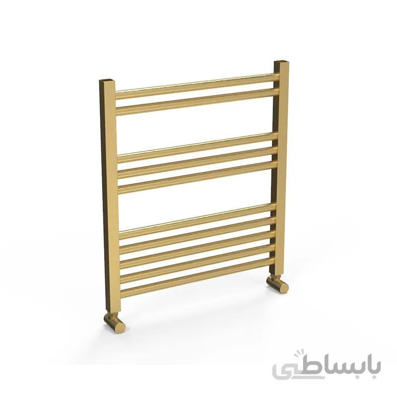 حوله خشک کن استیل طلایی مات لوله ایی