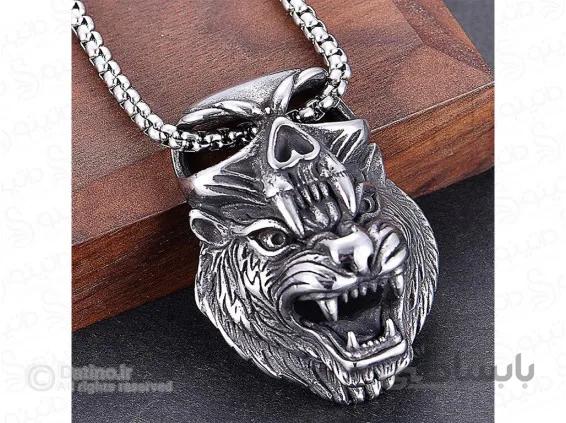 گردنبند مردانه گرگینه و جمجمه 13788