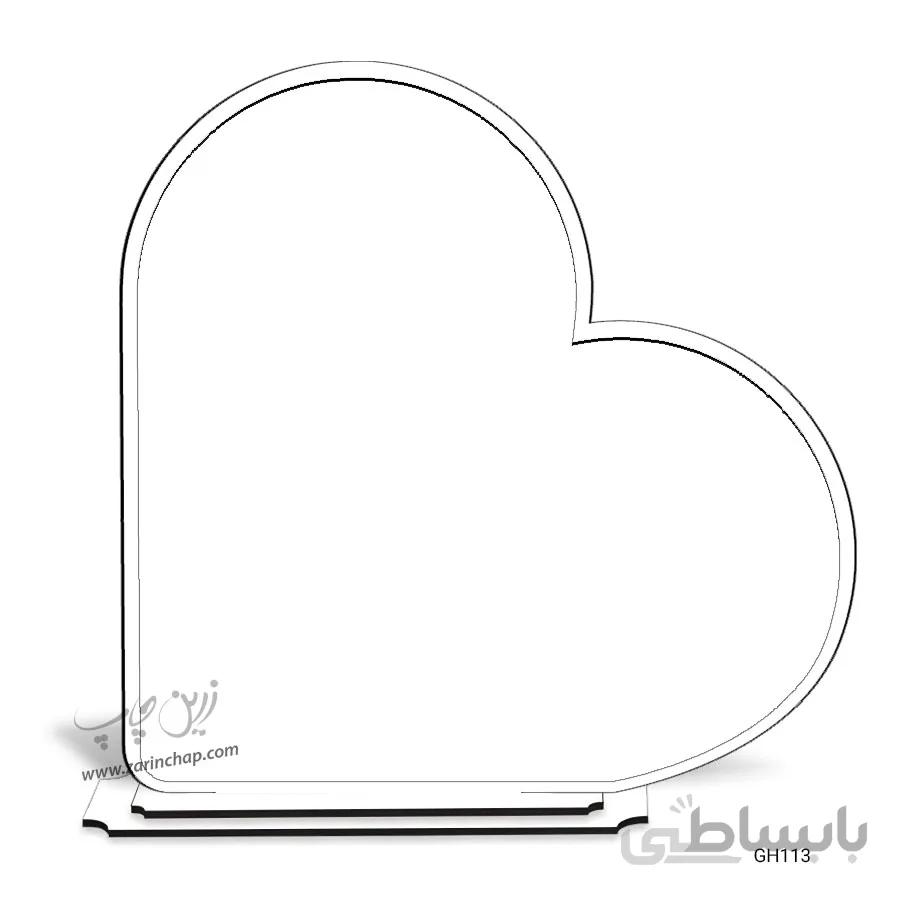 چاپ بر روی قاب عکس رومیزی قلبی GH113