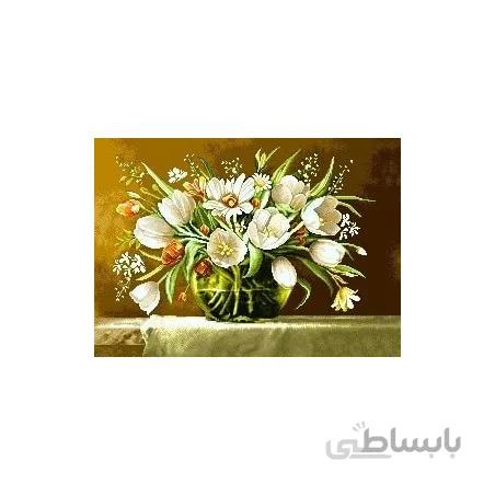 نخ و نقشه تابلو فرش گل کد 55 طرح شقایق