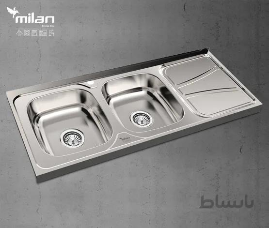 سینک ظرفشویی استیل میلان مدل 3012