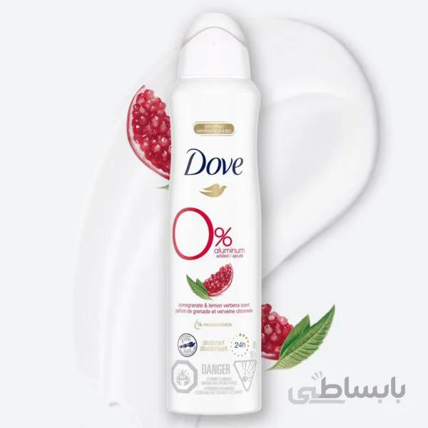 اسپری ضد تعریق داو زنانه ۲۵۰ میل رایحه سرمه انار و لیمو – Dove Go Fresh Antiperspirant Body Spray