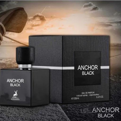 ادو پرفیوم مردانه انکر بلک 100میل الهامبرا ا Alhambra Eau De Parfum Anchor Black For Men 100ml