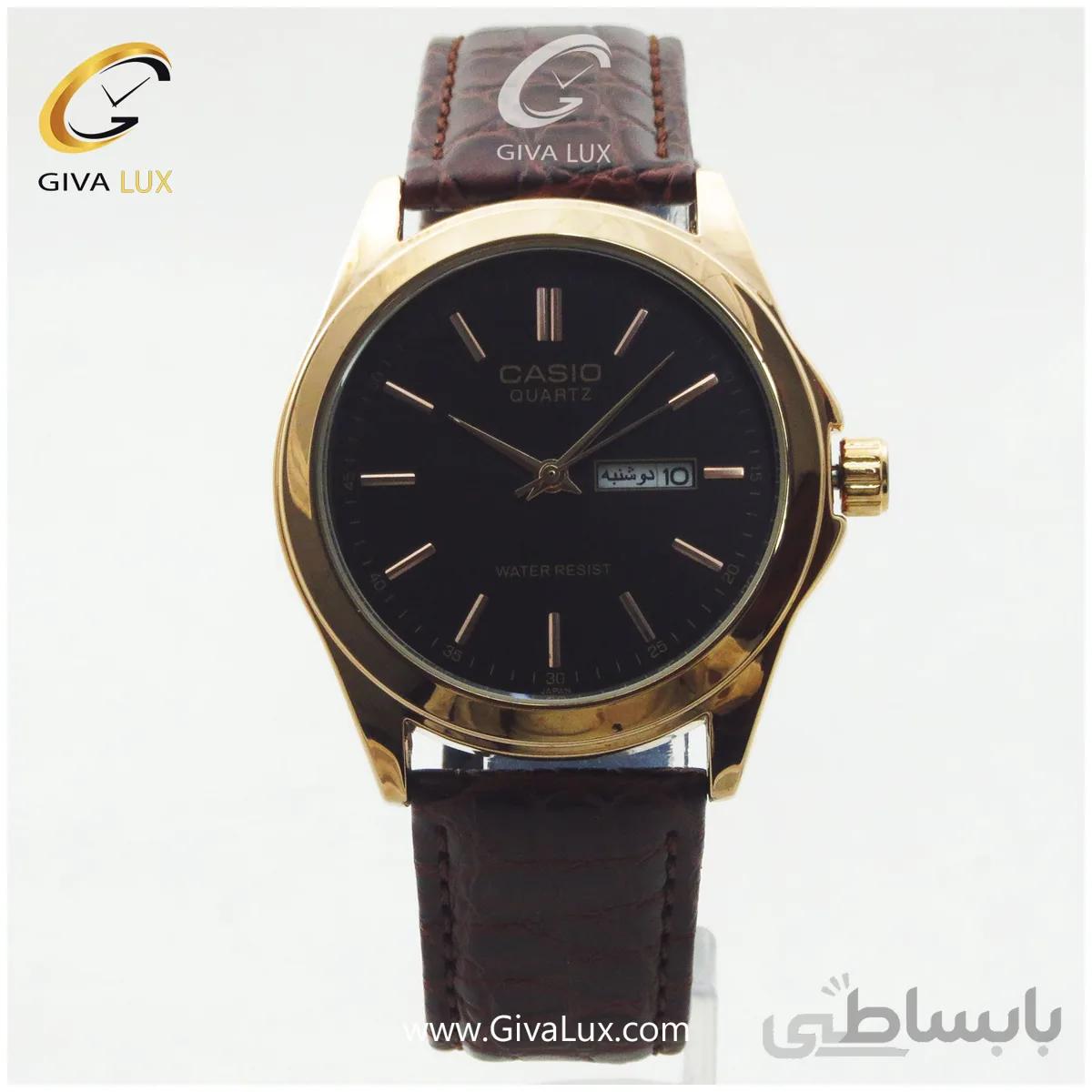 ساعت مچی مردانه بند چرمی کاسیو