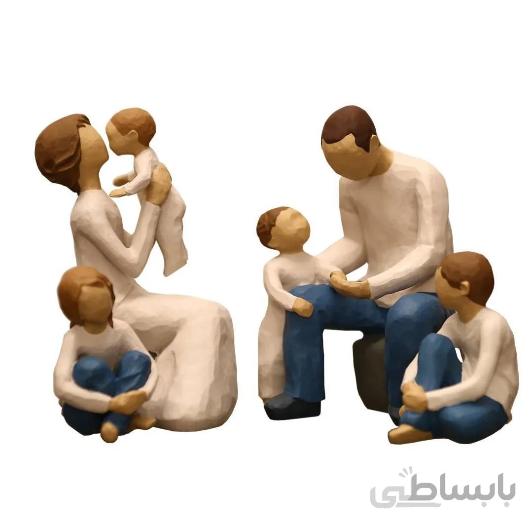 مجسمه امین کامپوزیت مدل Family Grouping کد 570 بسته 4 عددی