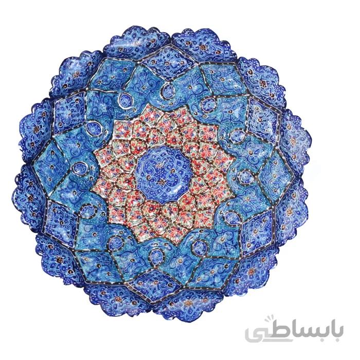 بشقاب میناکاری 25 سانتی متری کد E-04