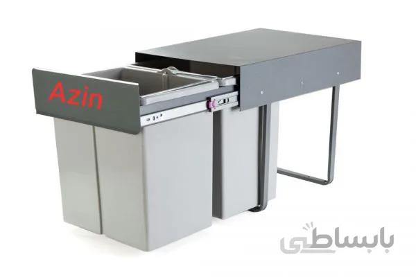 سطل زباله ریلی دو مخزن بزرگ (24 لیتری)