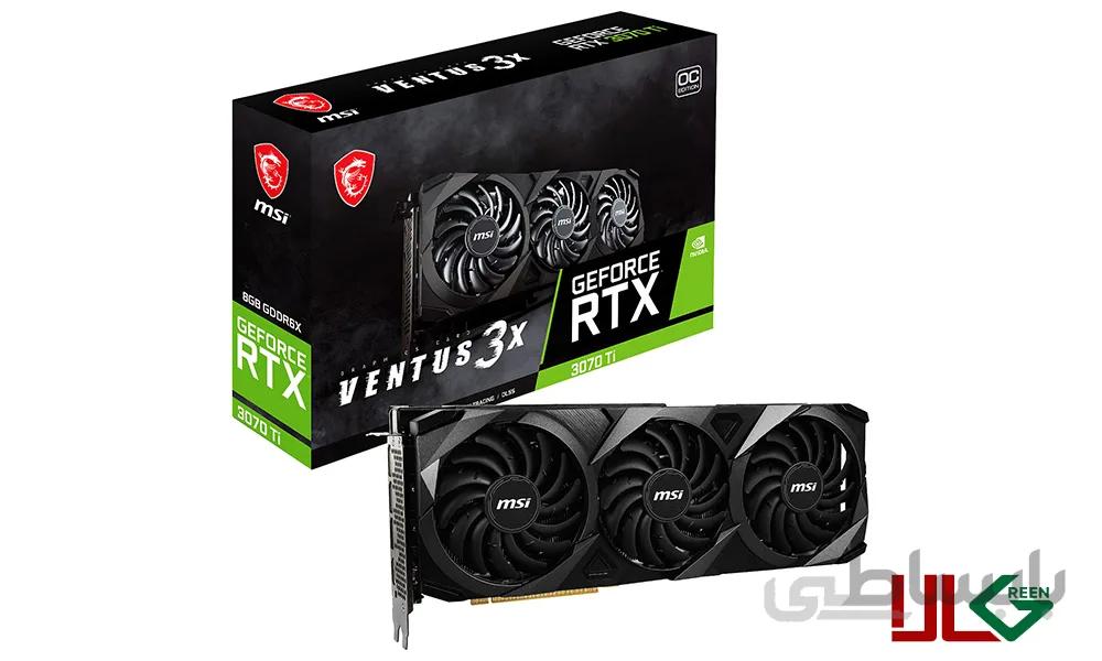 VGA MSI VENTUS 3X GeForce RTX 3070Ti 8GB GDDR6X LHR کارت گرافیک ام اس ای وینتوس ۳ایکس ۳۰۷۰ تی ای