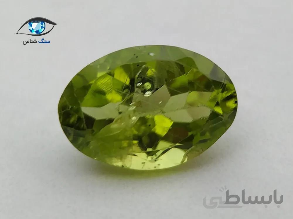 نگین زبرجد طبیعی تراش فست 2.96 قیراط