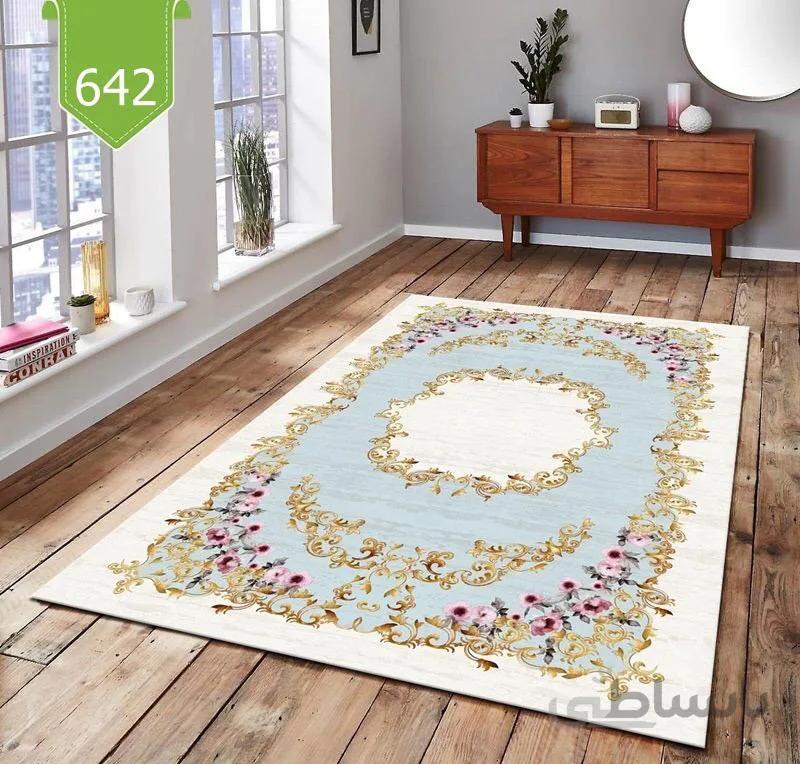 روفرشی کشدوز مخمل ترک کد 642 سایز 400*300 سانتی متر ( 12متری )