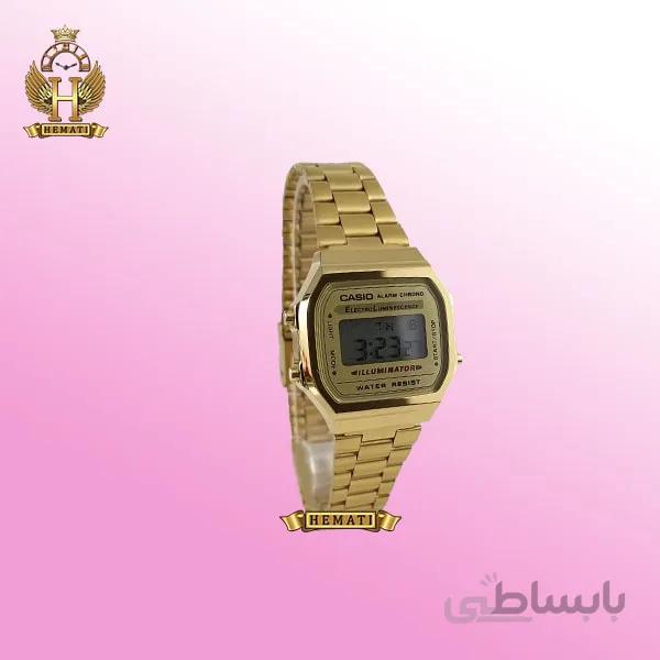 ساعت زنانه کاسیو نوستالژی CASIO A168W طلایی