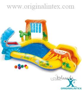 استخر بادی سرسره دار طرح جزیره دایناسورها اینتکس