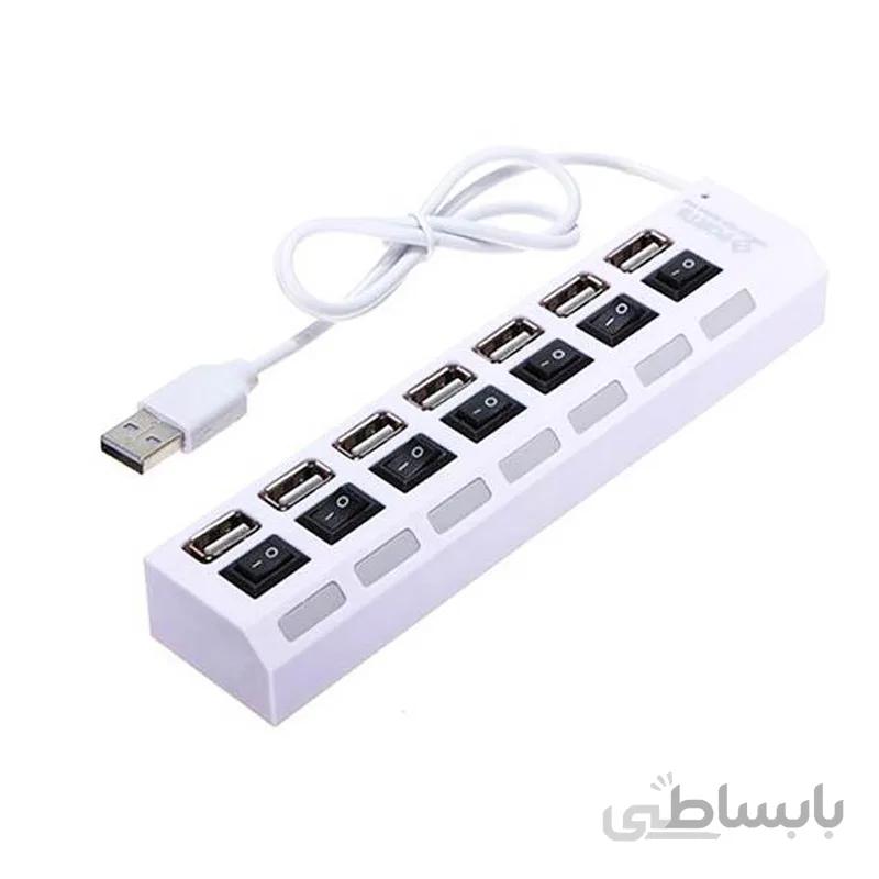 هاب USB2 کامپیوتر 7پورت مدل HI-SPEED