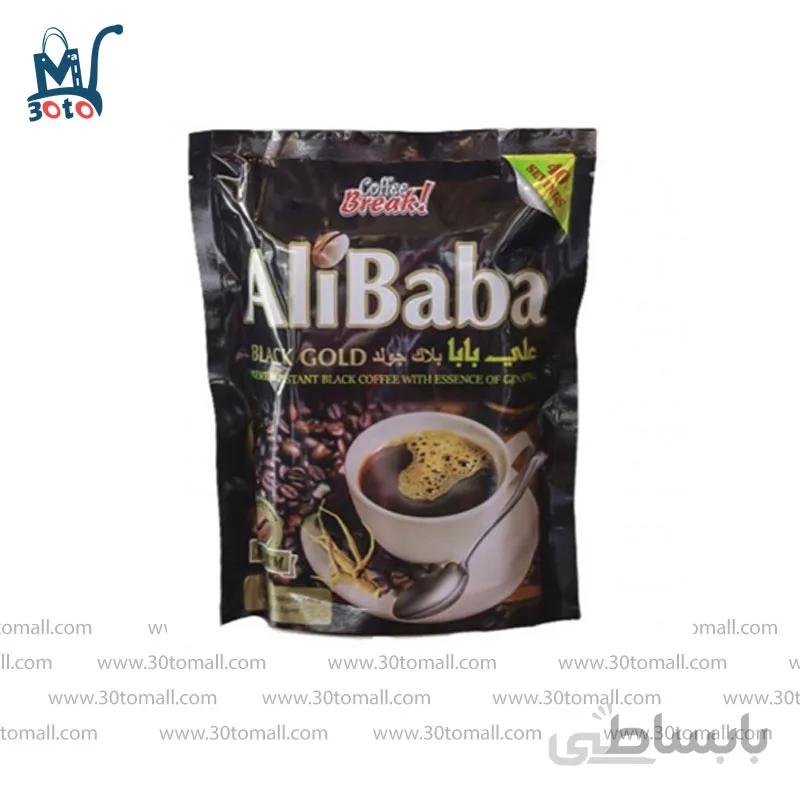 قهوه فوری بلک گلد با عصاره جینسینگ علی بابا 40 عددی