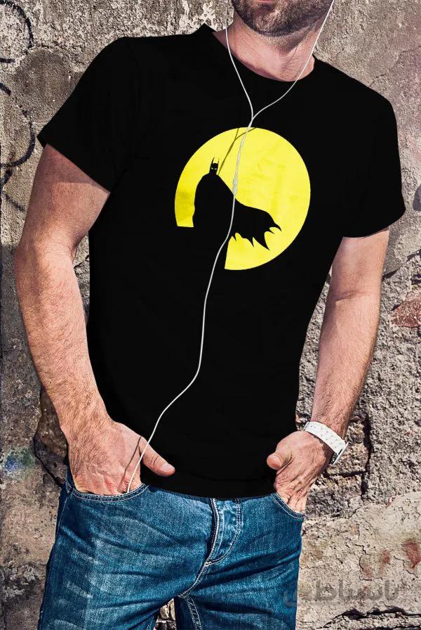تیشرت نخ پنبه مشکی طرح Batman2