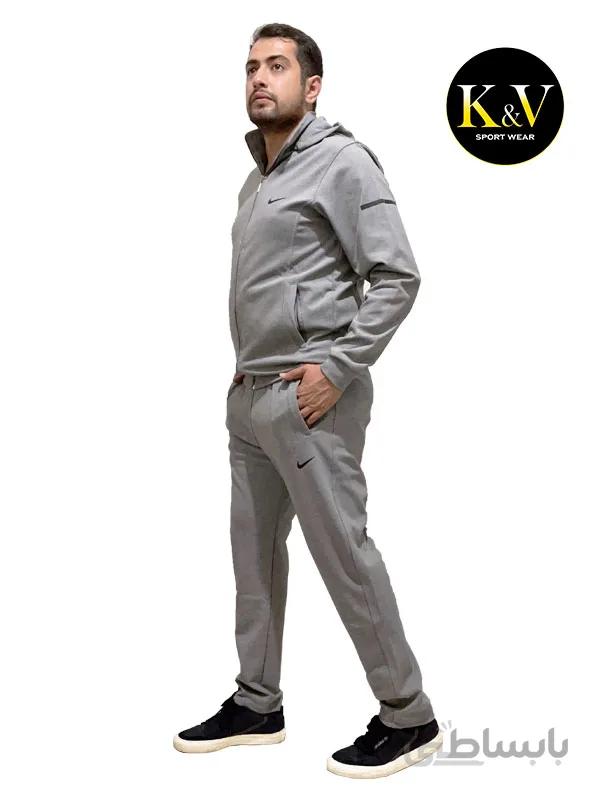 ست گرمکن شلوار نخی کلاهدار ورزشی مردانه NIKE ا NIKE Mens Sports Hooded Cotton Pants Warmer Set