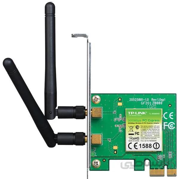 کارت شبکه بی‌سیم 300Mbps تی پی لینک TL-WN881ND ا TP-LINK TL-WN881ND 300Mbps Wireless N PCI Express Adapter