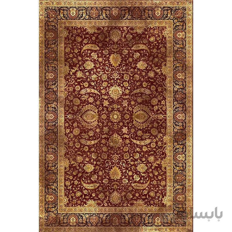 فرش طرح وینتیج(کهنه نما) کاشان زمینه قهوه ای کد100654