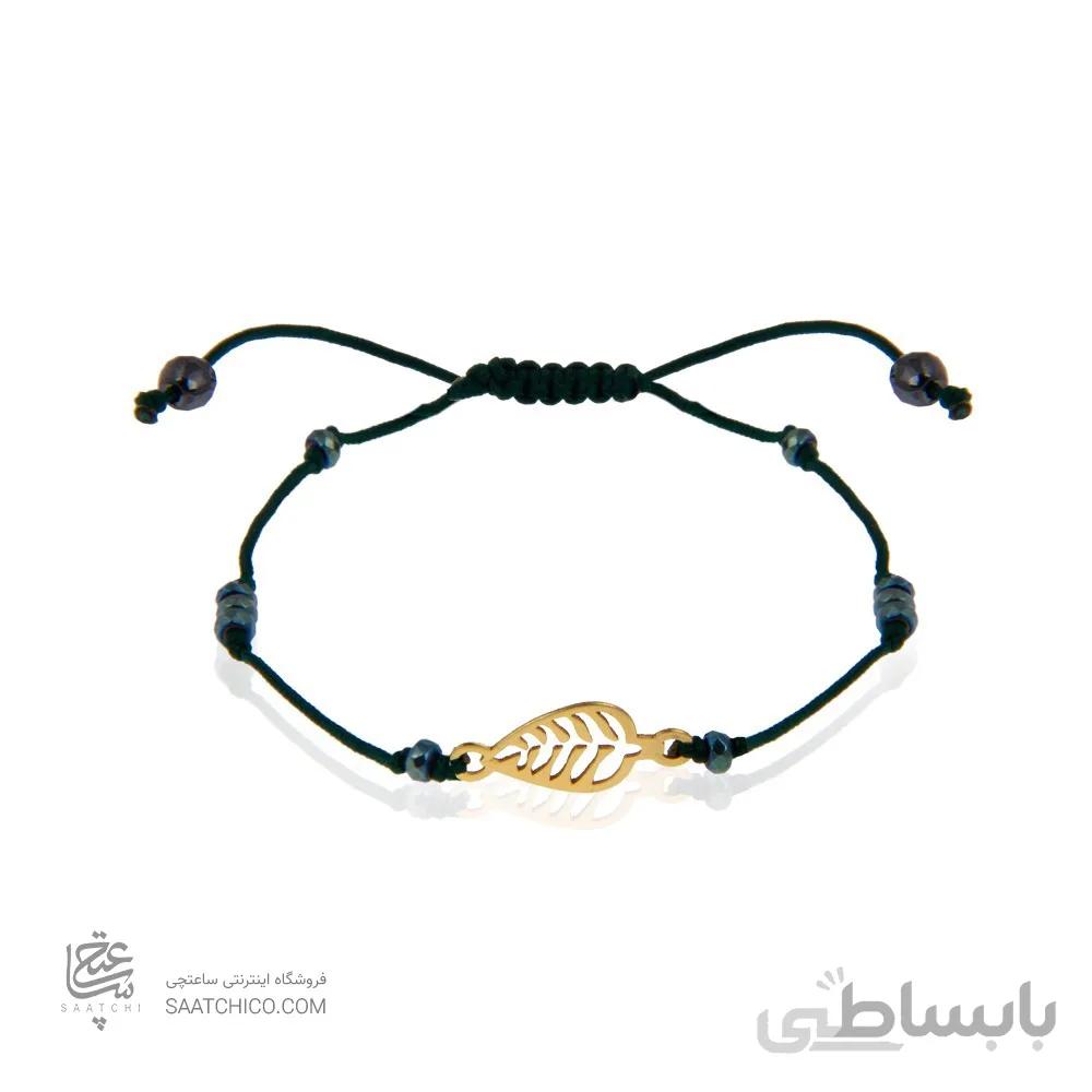 دستبند طلا زنانه طرح برگ کد XB980