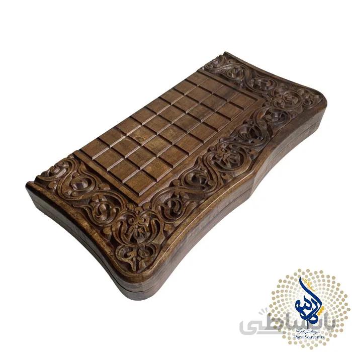 صفحه شطرنج و تخته نرد خاتم کاری طول 50 سانتی متر کد TNK-13