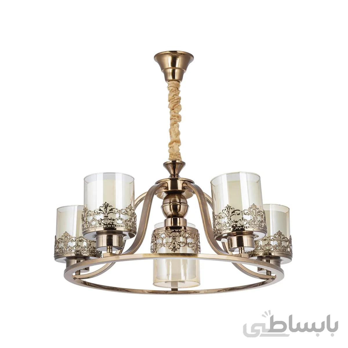 لوستر ۶ شعله چشمه نور کد N2663-5+1