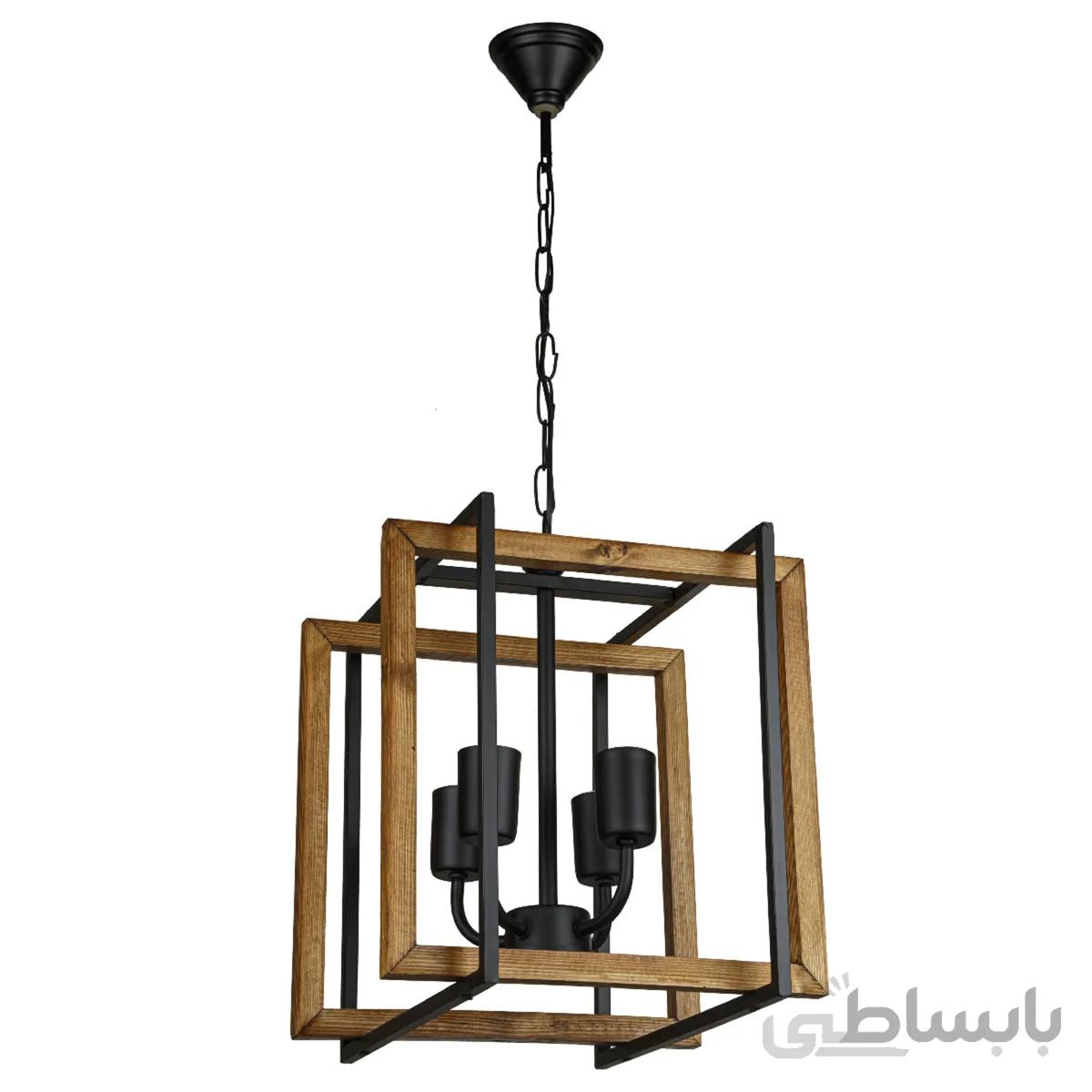 لوستر آویز چهار شعله چشمه نور کد 2215/4