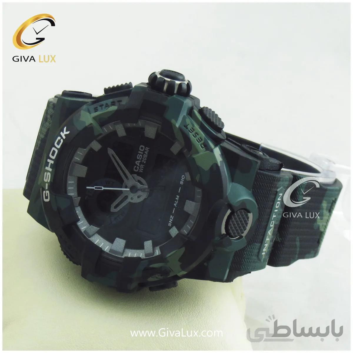 ساعت مچی اسپرت کاسیو جیشاک G-shock دو زمانه سبز چریکی