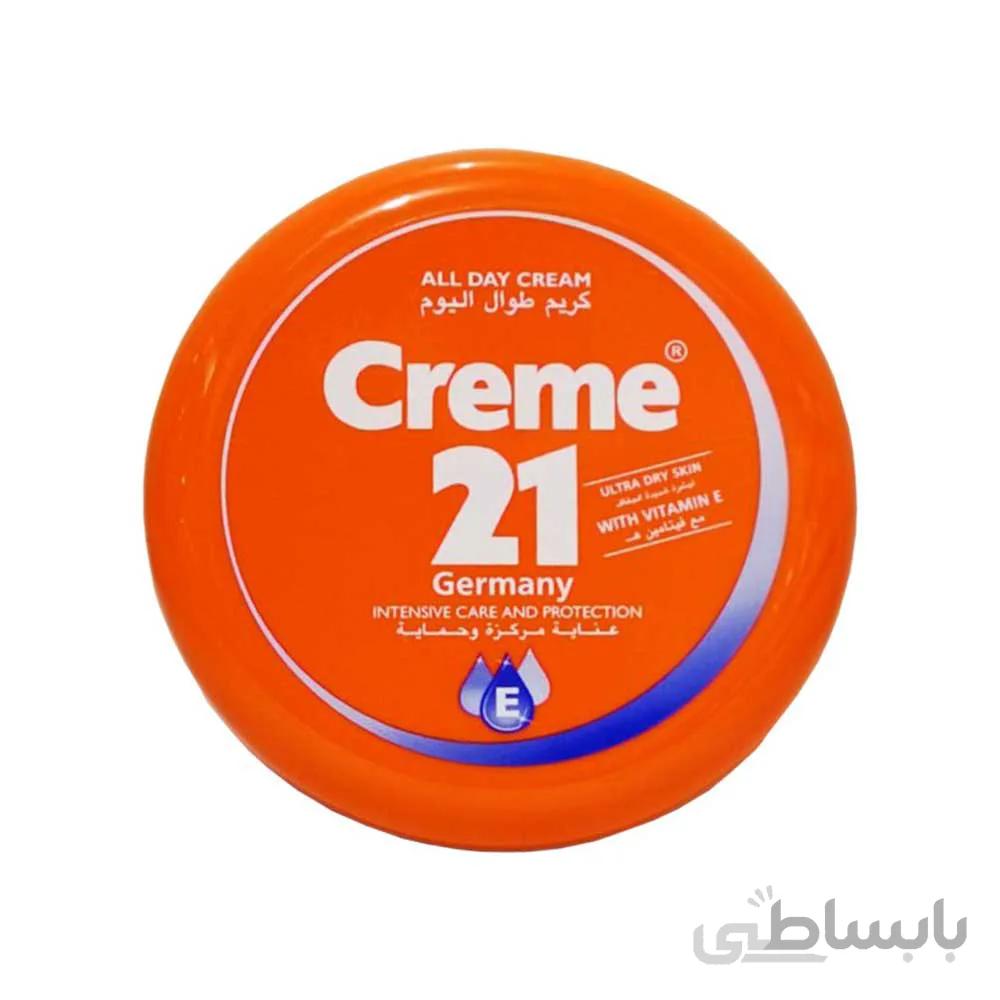 کرم مرطوب کننده دست و صورت 21 all day cream در حجم 250 میلی لیتر ا all day cream 21 for ultra dry skin 250ml
