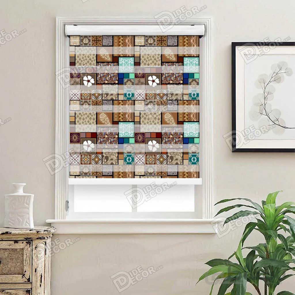 پرده زبرا چاپی دو رو کلاسیک کد ZMP-503