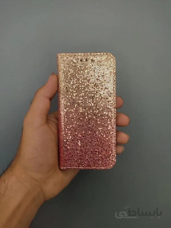 قاب گوشی اپل ایفون 6/6S کیفی اکلیلی(طلایی-گل بهی)