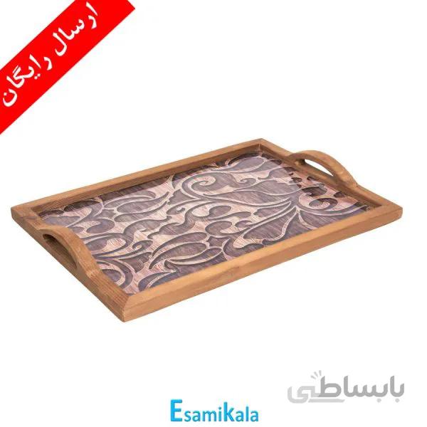 سینی چوبی طرح دار سه بعدی
