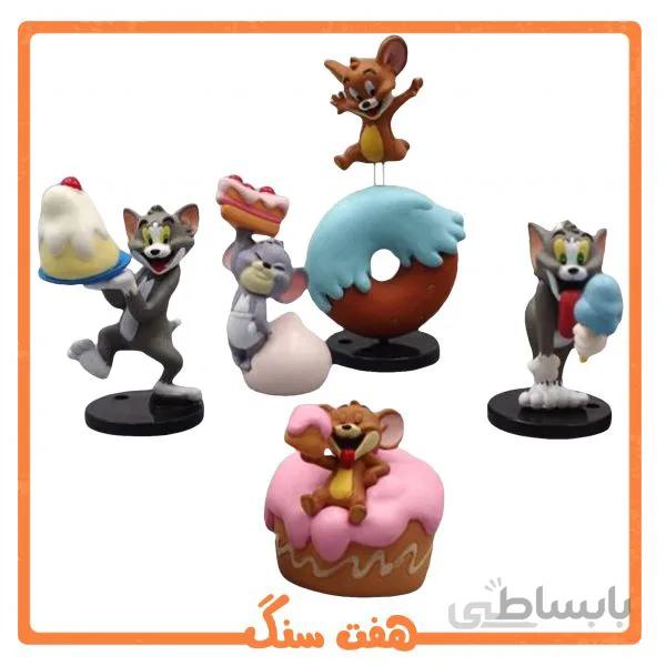 اکشن فیگور تام و جری مجموعه 5 عددی Tom cat and Jerry mouse action