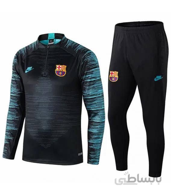 ست نیم زیپ پسرانه بارسلونا Barcelona Training Tracksuit 2019-20