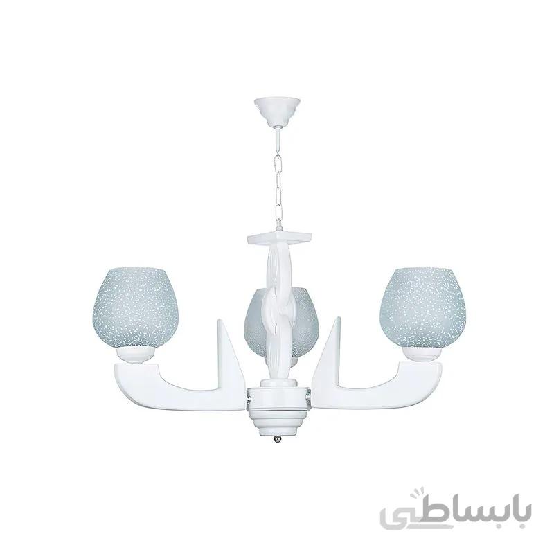 لوستر 3 شعله چشمه نور مدل G606/3-WT